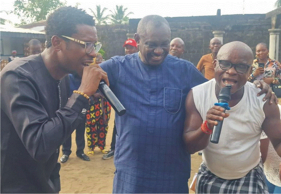 Chief Lesi Maol Fulfills Promise To Highlife Star Bobby With Musical Equipment